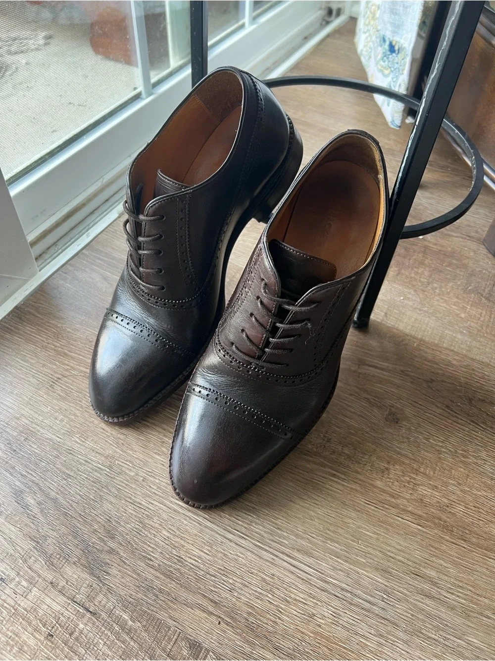 Beckett Simonon Dark Brown Cap-Toe Oxford Dress Shoes